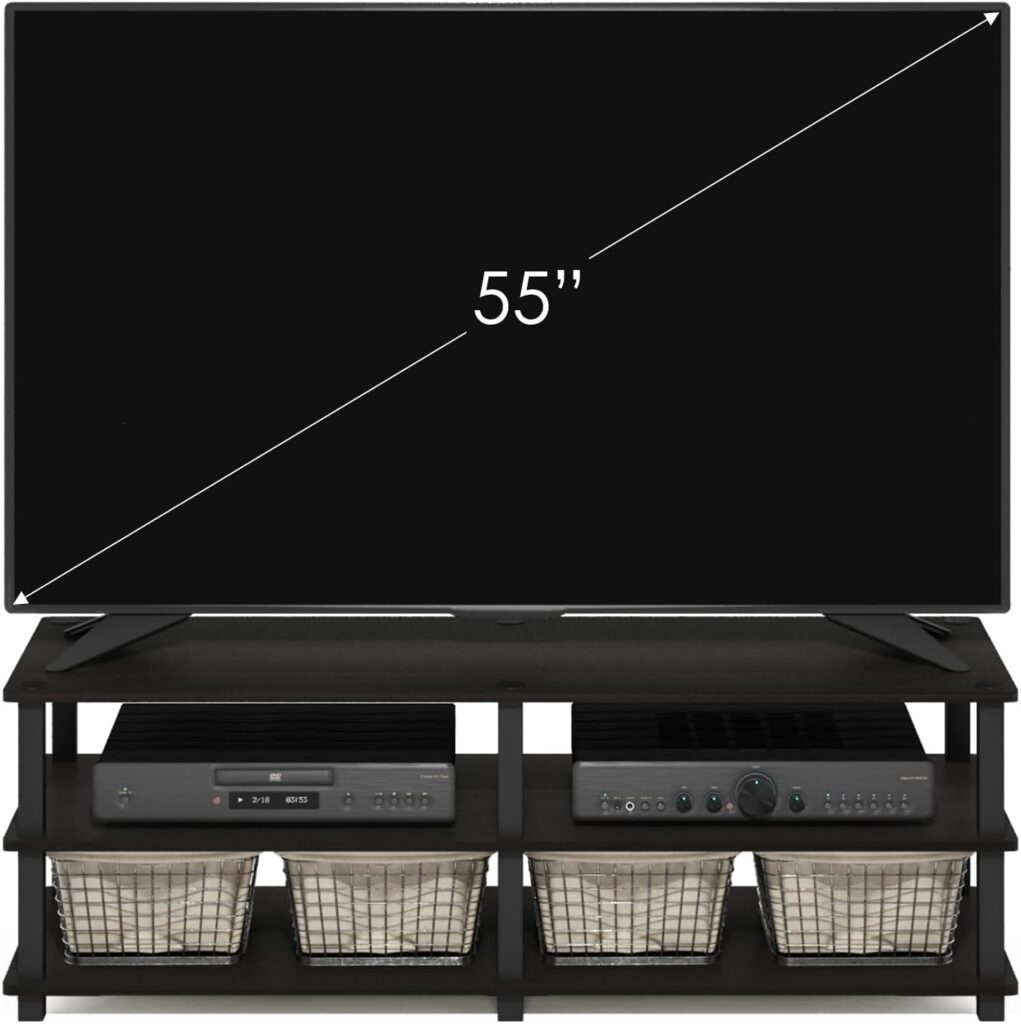 Furinno TURN-S-TUBE TV Stand, 3-Tier