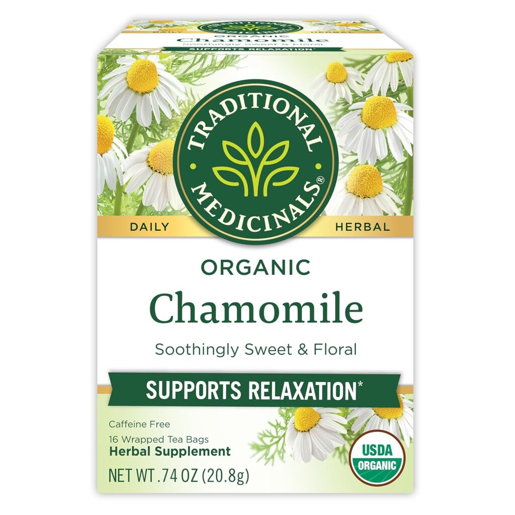 organic chamomile tea for stress relief
